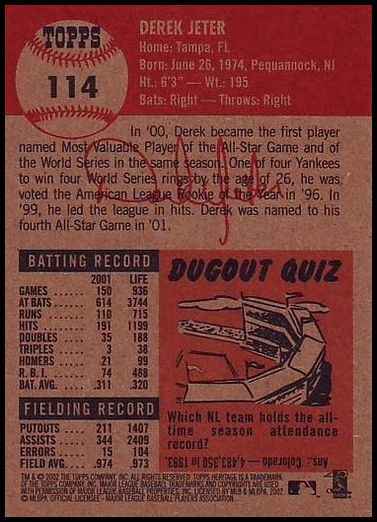 2002 Topps Heritage